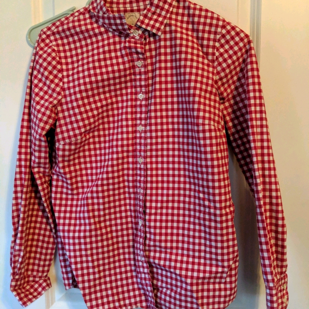 Jcrew Gingham perfect shirt